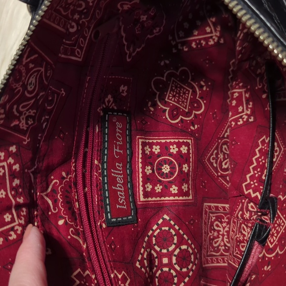 *RARE* Isabella Fiore leather Boston terrier dog shoulder bag purse tote - Picture 8 of 8